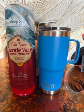 Yeti Blue Travel Tumbler & Body Wash